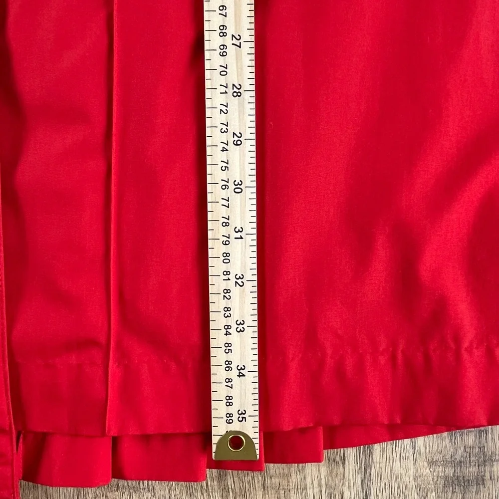 Rothschild Girls Red Hooded Dress Coat Plaid Trim Faux Fur Lined Size 12 Vintage
